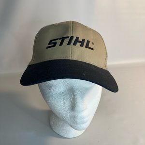 Stihl outfitters Mens baseball adjustable cap tan black